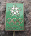 1988 Olympic Calgary Canada Winter Games Official Snowflake Emblem Pin Badge
