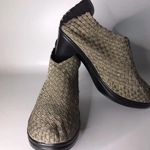 Bernie Mev Chesca Pump Bronze/Gold Woven Elastic Upper Women Closed Toe 40/US 10 - Picture 1 of 6