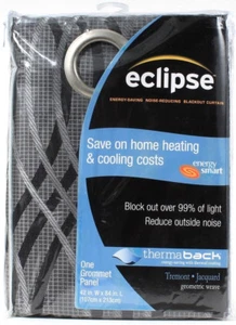 Eclipse Energy Saving One Grommet Panel Tremont Geometric Weave 42 In X 84 In L - Picture 1 of 2