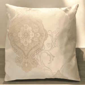 Cushion Covers Hazel Wood Damask Chapagne Gold 18x18" 45x45cm - Picture 1 of 8
