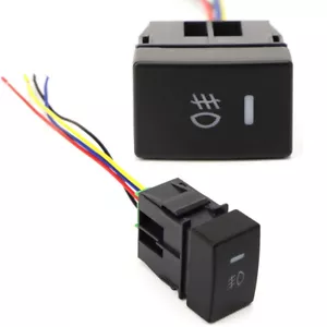 1Pcs 4-Pole 12V Fog Lamp Push Button Switch w/ LED Background For Honda Series - Picture 1 of 8
