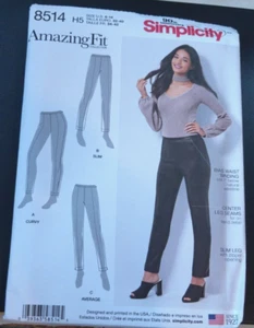Simplicity Pattern 8514 MS ERSTAUNLICHE PASSFORM schmale Beinhose: kurvig ~ durchschnittlich ~ schlank 6-14 - Bild 1 von 3