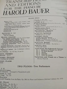 ARIA CON VARIAZIONI GF HANDEL Piano Solo Transcription/Edition by Harold Bauer - Picture 1 of 3