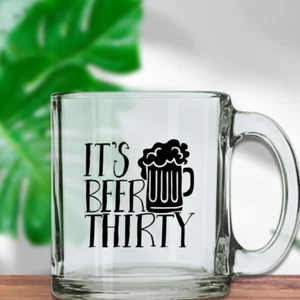 Bier dreißig klare Tasse Becher mit Griff, 11 Unzen klare Glas Tasse - Bild 1 von 1