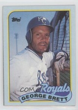 1989 Topps Wax Box Bottom George Brett #A HOF