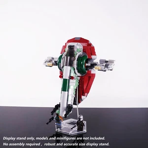 Display Stand for LEGO 75312 Slave 1 Boba Fett’s starship, Acrylic 3D stand only - Picture 1 of 7