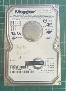 Maxtor DiamondMax Plus 9 6Y200P0 200GB Ide Hard Drive Code: YAR41BW0 K,M,G,D - Picture 1 of 5