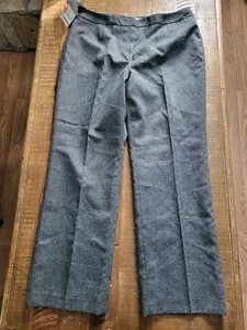 NWT Kasper Kate Size 12P Petite Grey Classic Fit Straight-Leg Pants Slacks Check - Bild 1 von 11