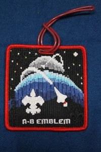 2013 NATIONAL JAMBOREE "A-B EMBLEM" PATCH - BSA (Y11) Space Rocket ISS bag tag - Picture 1 of 3