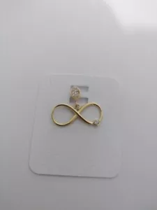 14K Gold Infinity Pendant Charm - Picture 1 of 4