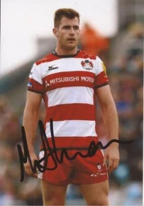 GLOUCESTER RUGBY UNION: MARK ATKINSON SIGNED 6x4 ACTION PHOTO+COA - Picture 1 of 1