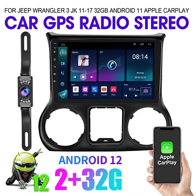 Carplay Android 12 Coche Radio Estéreo GPS NAVEGACIÓN DSP Para Jeep Wrangler JK 2015-2017 Foto 1 de 4