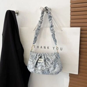 Pleated Cloud Shoulder Bag Lightweight Crossbody Bag Underarm Bag Women Girls - Picture 1 of 16