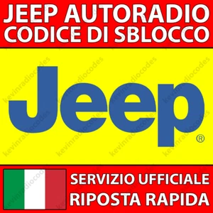 ✅JEEP RADIO CODICE DI SBLOCCO COMPASS CHEROKEE GLADIATOR PATRIOT RENEGADE VP2✅ - Foto 1 di 12