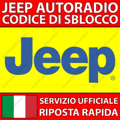 ✅JEEP RADIO CODICE DI SBLOCCO COMPASS CHEROKEE GLADIATOR PATRIOT RENEGADE VP2✅ - Immagine 1 di 4