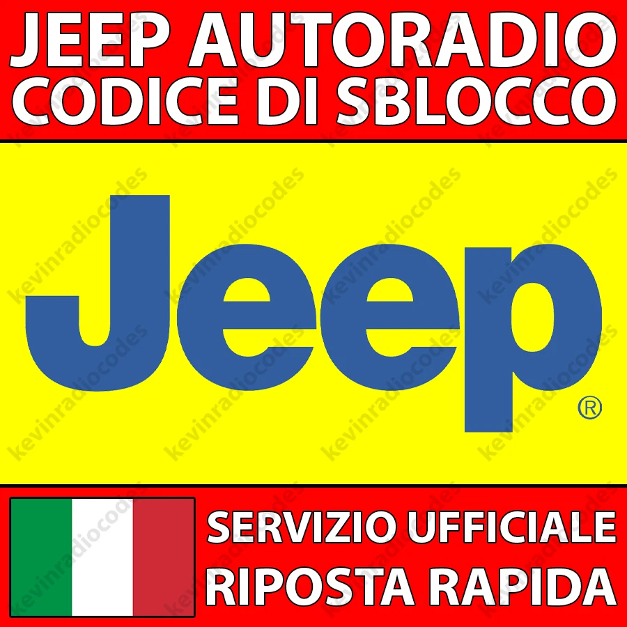 ✅JEEP RADIO CODICE DI SBLOCCO COMPASS CHEROKEE GLADIATOR PATRIOT RENEGADE VP2✅ - Immagine 1 di 4