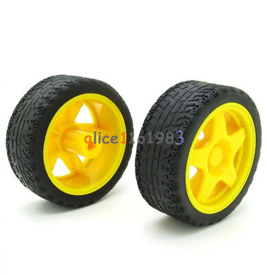 Arduino Small Smart Car Model Robot Plastic Tire Wheel 65x26mm • 1.48£