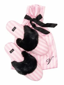 VICTORIAS SECRET SIGNATURE SATIN SLIPPERS WITH DUST BAG, size M(7-8) - Picture 1 of 20
