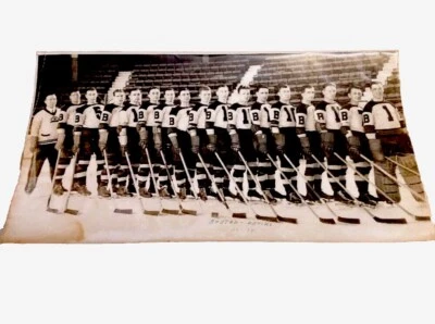 BOSTON BRUINS 1936-37 NHL HOCKEY TEAM ISSUE TYPE 1 PHOTO EDDIE SHORE ART ROSS - Image 1 of 4