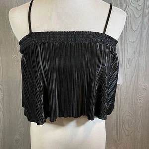 BP Nordstrom Floaty Mid drift Tank Top black Size Small NWT - Picture 1 of 7