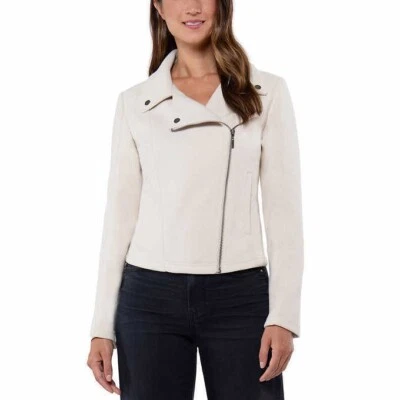 Matty M Ladies' Knit Moto Jacket Tan (Natural) Small - Image 1 of 3