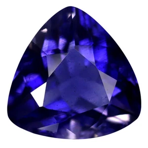 2.41 ct Super-Excellent Triangle Cut (9 x 9 mm) (Un-Heated) Vivid Blue Iolite - Picture 1 of 2