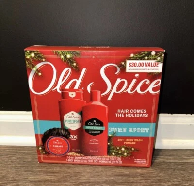 Old Spice Pure Sport Juego de Regalo de 3 Piezas, Champú y Acondicionador/Lavado Corporal/Pomada Foto 1 de 2