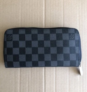 LOUIS VUITTON Black Gray Graphite Damier Organizer Long Wallet France See Photos - Picture 1 of 9