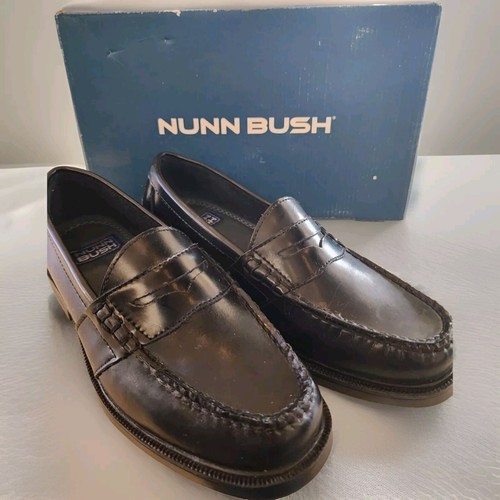 JORDAN Nunn Bush Mocassino Lincoln Classic Penny da uomo nero lucido 8 larghi