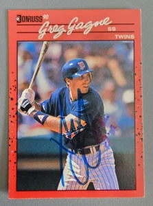 1990 Donruss #237 Greg Gagne Autographed Minnesota Twins Baseball Card - Signed - Picture 1 of 2