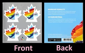 Canada 3007 150 2005 Marriage Equality P pane 4 B MNH 2017 - Picture 1 of 3