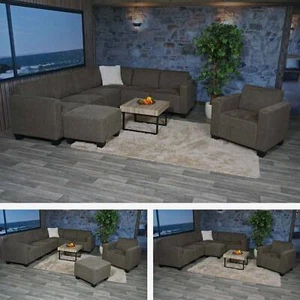 B-Ware Modular Sofa-System Couch-Garnitur Moncalieri 6-2 braun - Bild 1 von 7