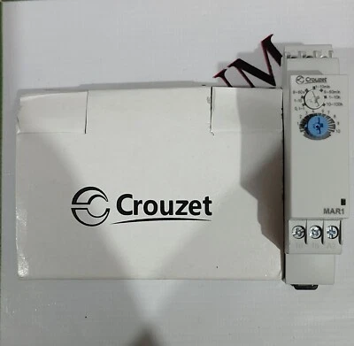 CROUZET MAR1 ELECTRONIC TIMER TIMING 0.1S-100H VOLTAGE 24-240VAC/24VDC FAST SHIP - Image 1 of 4