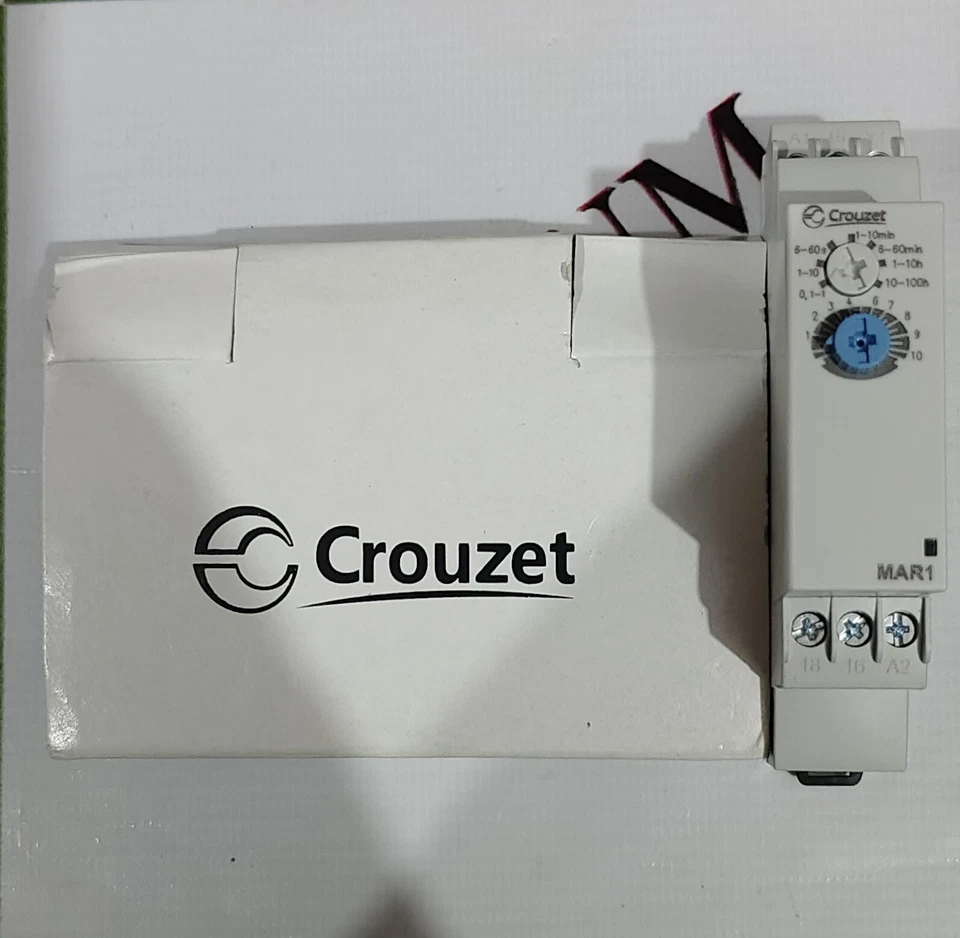 CROUZET MAR1 ELECTRONIC TIMER TIMING 0.1S-100H VOLTAGE 24-240VAC/24VDC FAST SHIP - Image 1 of 4