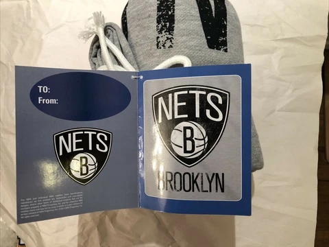 NBA Basketball Brooklyn Nets Logo Sweatshirt Throw Blanket 50" x 60" - NEW! Cover