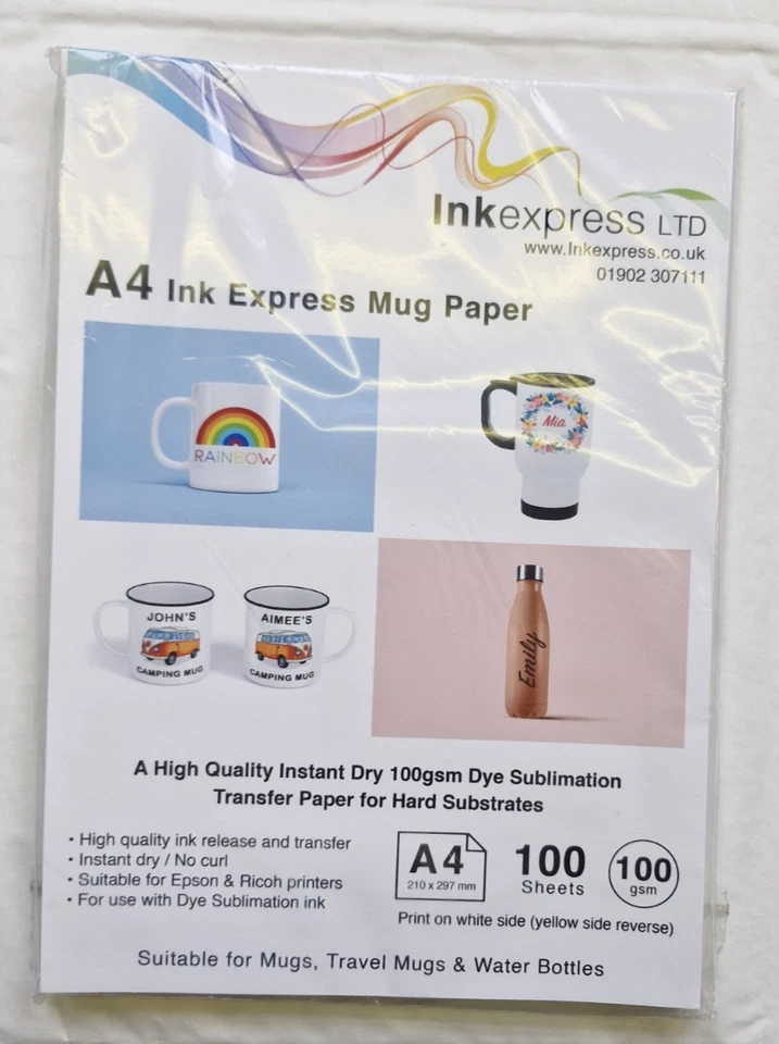 100 Sheets A4 100gsm Sublimation Transfer paper for Hard Substrates - Image 1 of 1