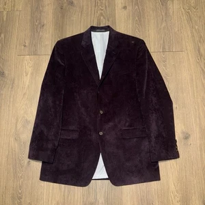 Lauren Ralph Lauren Men’s Purple Velvet Blazer Jacket Plum 2 Button 42L - Picture 1 of 9