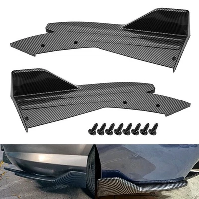Carbon-Look Rear Diffuser Bumper Lip Side Splitters For INFINITI Q50 Q60 Q70 G35 Foto 1 de 4