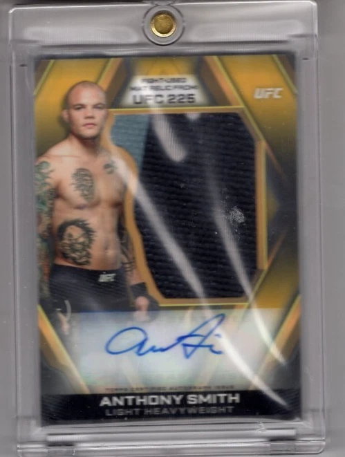 2020 Topps UFC Knockout Auto ANTHONY SMITH 1/1 Gold JUMBO MAT RELIC AUTOGRAPH - Image 1 of 1