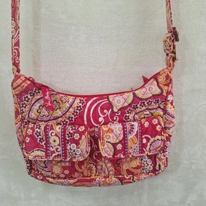 Vera Bradley Handtasche Pink Raspberry Fizz Cargo Sling Bag Handtasche Crossbody Retired - Bild 1 von 14