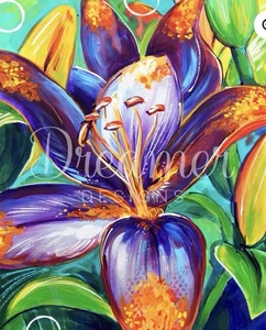 Neu im Karton Dreamer Designs Lily Lagoon von Sandra Trubin Diamant Leinwand-Set - Bild 1 von 7