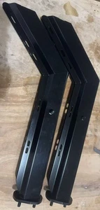 Used Semi Truck 2.5" Spring Loaded Mud Flap Hanger Angled Black Left & Right - Picture 1 of 2