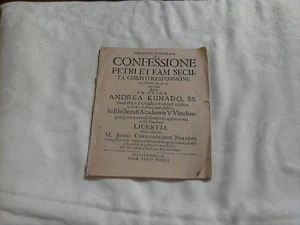 Disputatio Inauguralis De Confessione Petri Et Eam Secuta Christi Responsione: E - Picture 1 of 1