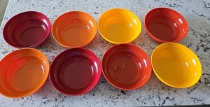 Lote De Colección De 8 Cuencos De Cereal Harvest Tupperware #155 Sin Tapas - Imagen 1 de 7