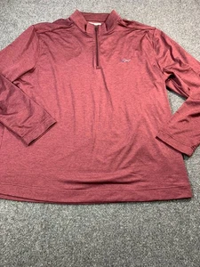 Greg Norman Pullover Herren XL Rot Langarm 1/4 Reißverschluss Stehkragen Golf Freizeit - Bild 1 von 17