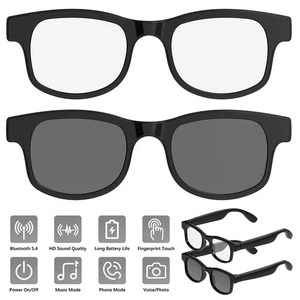 Occhiali da Sole Bluetooth Polarizzati OWS Cuffie con Altoparlante Stereo Smart Glasses - Foto 1 di 16