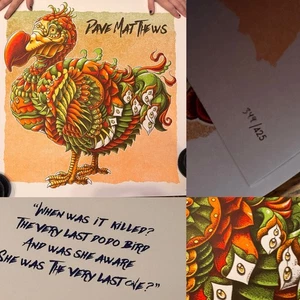 Poster Serigrafato Canzone Ufficiale DODO Dave Matthews Edizione Arancione BioWorkZ 18” - Foto 1 di 12