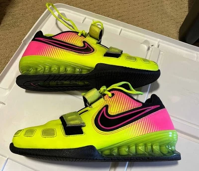 Nike Romaleos 2 Lifting Athletic Shoes Multi Color Volt Pink 476927-999 Mens 8.5 - Image 1 of 4