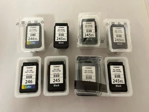 Canon leere Tintenpatronen 8 Stück Posten 245,245XL schwarz und 246, 246XL - Bild 1 von 2