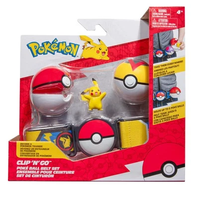 Juego de cinturón Pokémon Pikachu Clip 'N' Go - Figura de batalla de Pikachu de 2 pulgadas con clip Foto 1 de 4